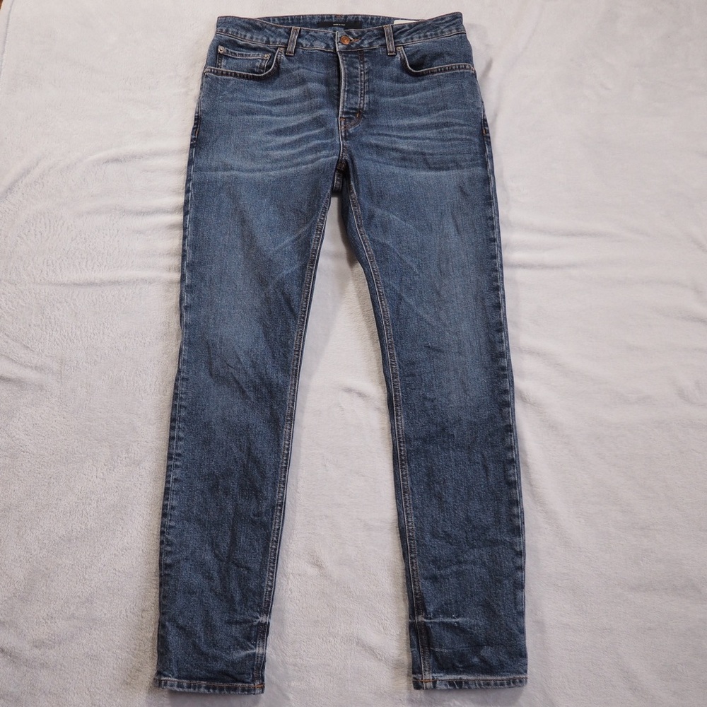 Haikure Sz 33 Relaxed Fit Men's Italian Jeans Cleveland Medium Blue